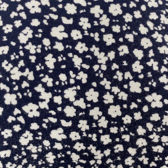 Banana Republic Mini Dress Floral Printed Flounce Fit & Flare Jersey Knit Navy M - Picture 3 of 10